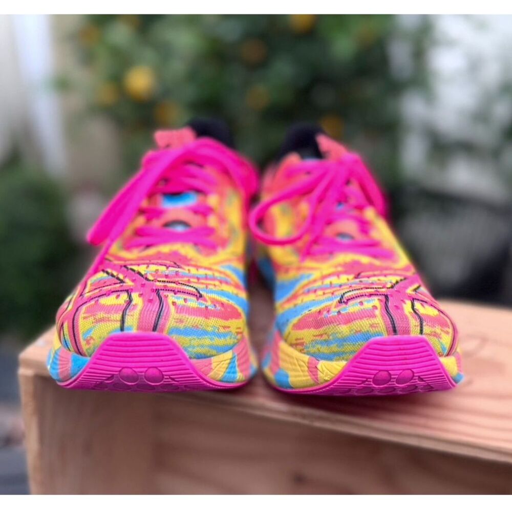 Asics Gel Noosa Tri 15 Aquarium Vibrant Yellow Multicolr FLYTEFOAM Sneakers SZ 9 - Picture 3 of 13